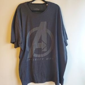 MARVEL AVENGERS MEN'S TEE-SHIRT GRAY BLACK PANTHERS AND MORE SIZE 5XL